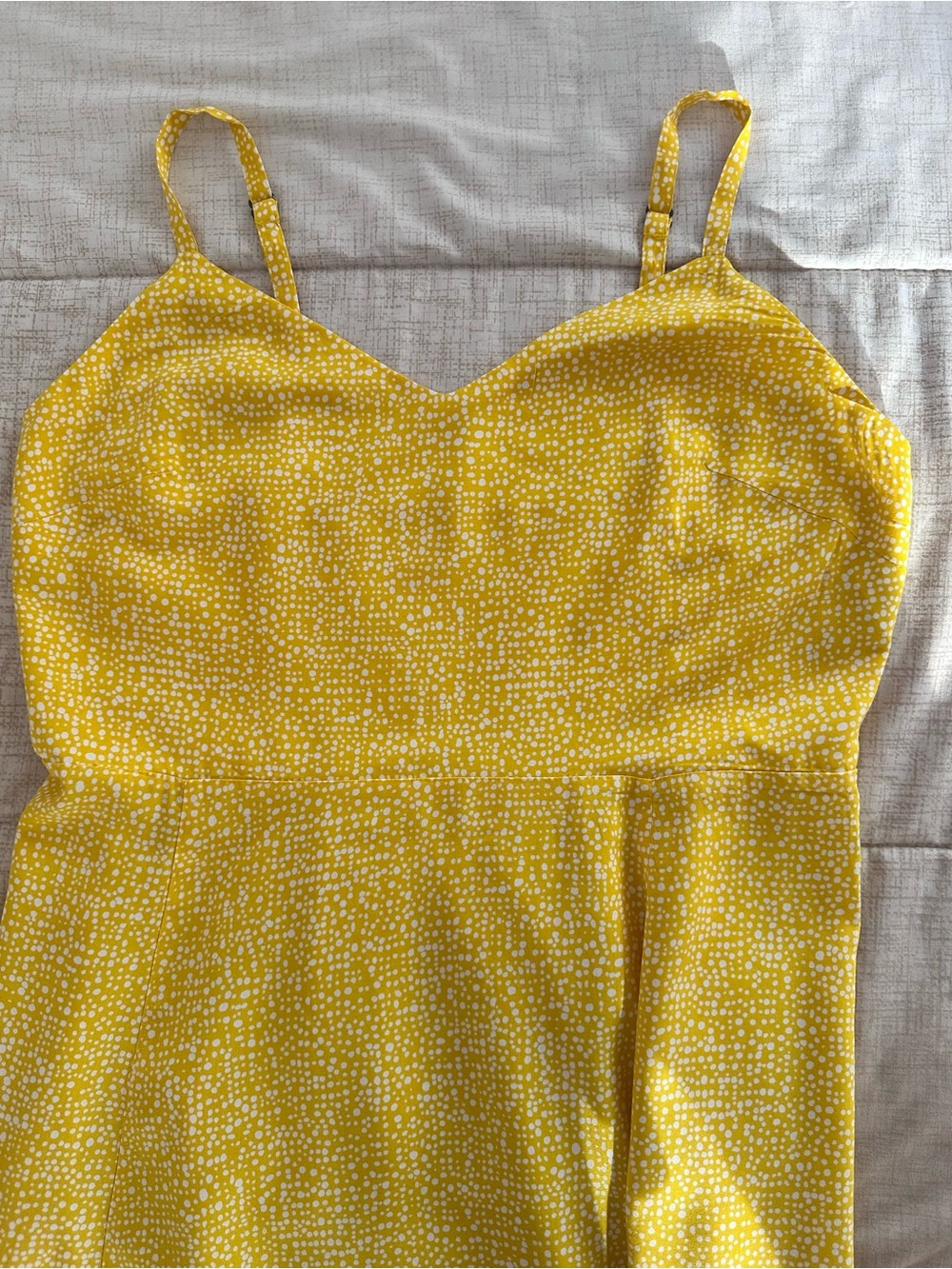 Gap Yellow Spaghetti Strap Midi Dress Size Large - Picture 8 of 8